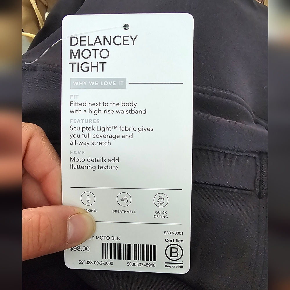 NWT Athleta Delancey Moto Tight XXS - Picture 7 of 7